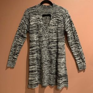 Cute sweater dress with neck cut out